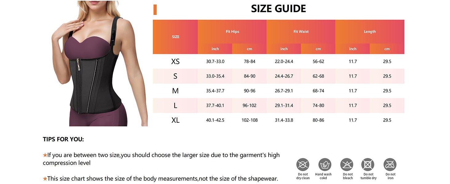 Latex  Waist Trainer for Women Tummy Control Sports Girdle with Adjustable Shoulder Strap and Zipper