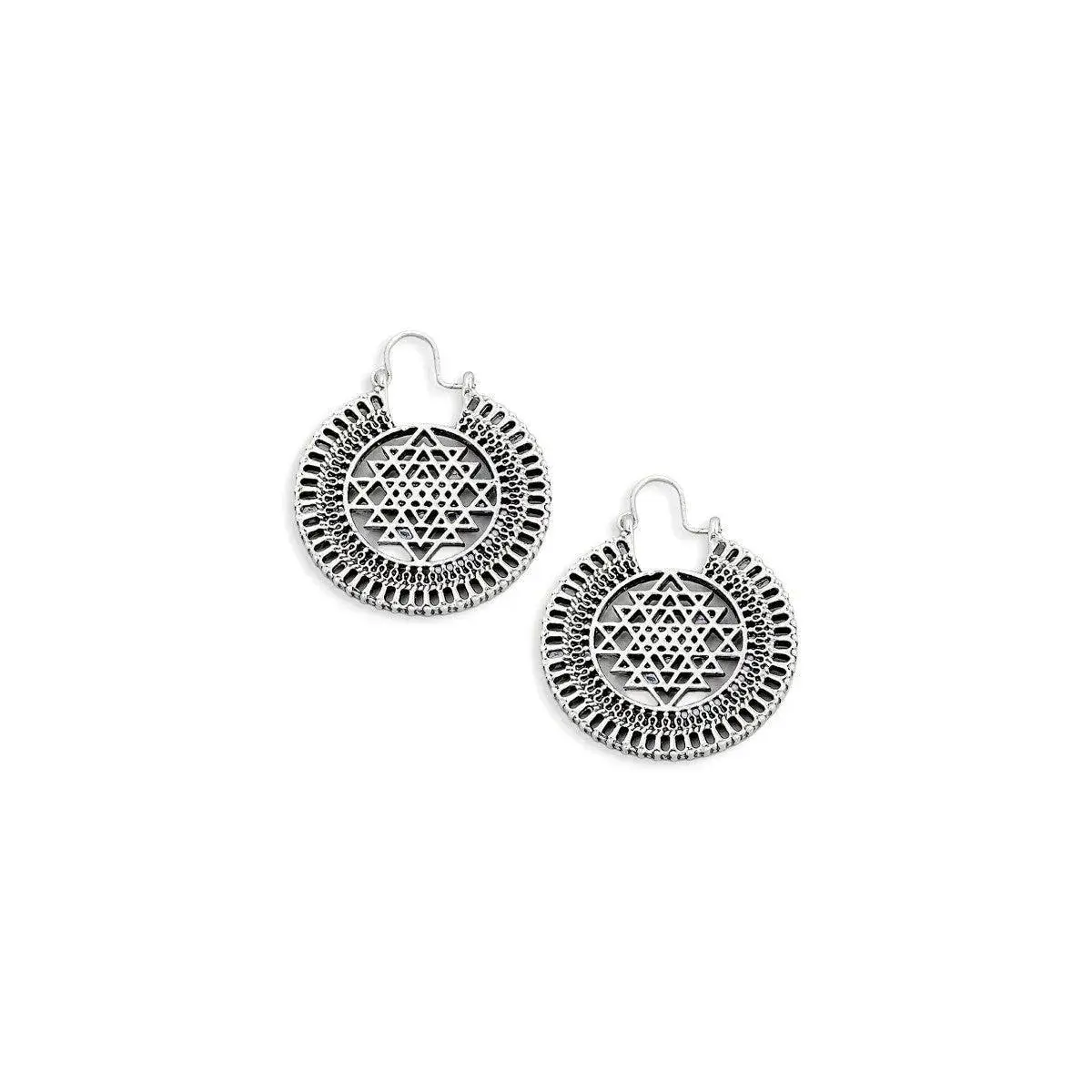 Antique Star Pattern Coin Earrings