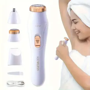 Electric Hair Trimmer, Wireless Rechargeable Trimmer, 1 Set Rechargeable Hair Removal Machine, Multifunctional Bikini Shaver and Facial Shaver, Suitable for Arms, Thighs and Body