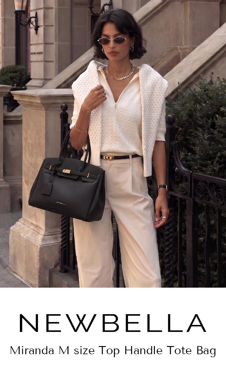 NEWBELLA Miranda M 13-Inch Laptop Tote Bag with Organizer and Adjustable Crossbody Strap for Work and Office #sohoch