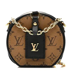 Pre-owned Louis Vuitton Coated Canvas Shoulder Bags Reverse Monogram Boite Chapeau Necklace