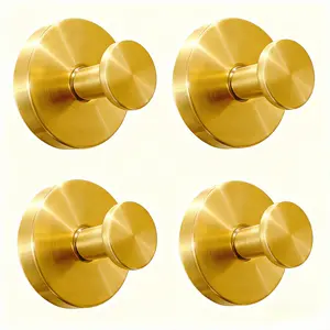 4 Pack Suction Cup Hooks for Glass Windows & Showers, Removable Metal Towel Hooks for Bathrooms, Smooth Surface Installation，home essentials