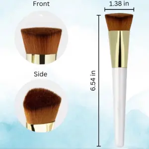 Triangle Foundation Brush - 1.38 in Front & 6.54 in Side, Ideal for Application and Coverage