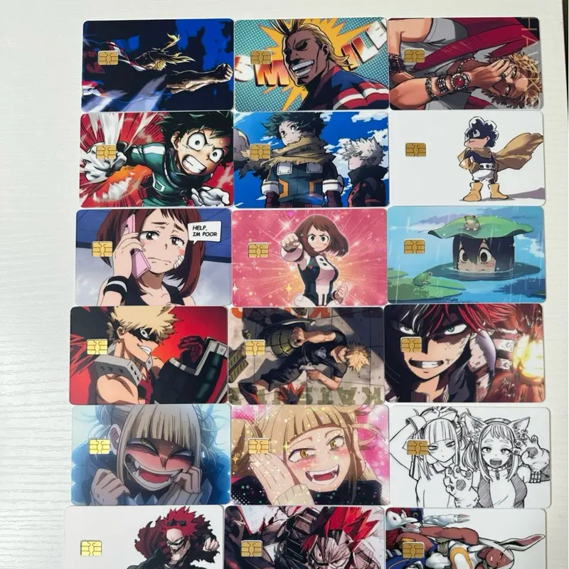 My Hero Academia Credit Card Sticker Cover Scrapbook Accessories