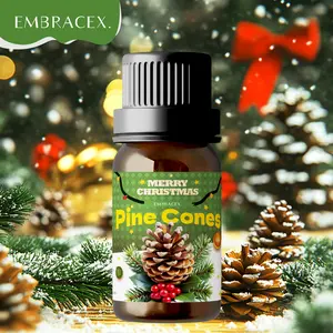 Christmas Essential Oil Set 10ML Pine Cones Scented Oil for Diffusers, Home Fragrance, DIY Bath Bombs, Natural Plant Aroma, Aromatherapy Oil