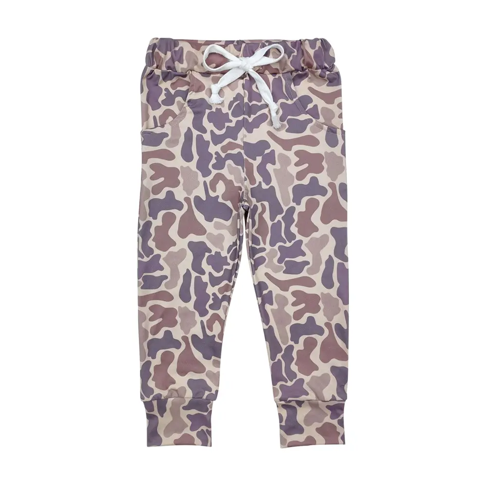 Toddler & Baby Boys' Camouflage Print Jogger Pants - Soft, Stretchy Milk Silk Cotton Blend Loungewear, Camouflage Print Pants, 4T, 3T, 2T