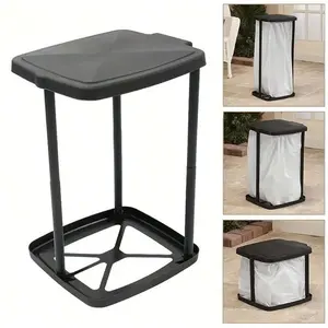 Outdoor Camping Home Trash Can Large Capacity Foldable Adjustable Height Garbage Bin, Portable Waste Container for Campers & Families