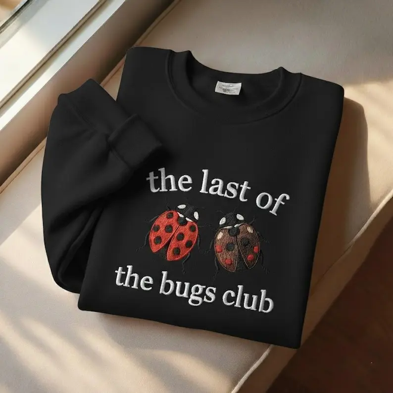 Embroidered Last Of The Bugs Club Sweatshirt, Noah Kah.an Crewneck, Ladybug Dancing Sweatshirt, Music Fan Gift