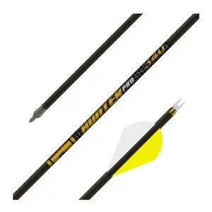 Gold Tip Hunter Pro 400 Carbon Hunting Arrows with Accu-Lite Nocks (Pack of 12)