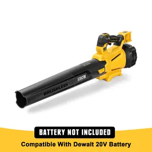 40V Brushless Turbo Leaf Blower Compatible with Dewalt 20V Battery(Tool Only), 570 CFM Cordless Handheld Electric Blower for Blowing Leaves, 3 Variable-Speed, Leaf Cleaner for Lawn Care, Yard, Dust