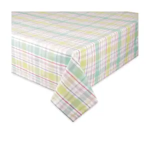 Design Imports 60 x 84 Spring Plaid Tablecloth