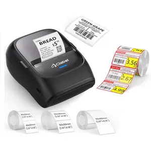 Label Maker with Price Stickers for Label Printer Includes Blank Rolls  and Shelf Label Roll Waterproof Oil Proof Self Adhesive for Retail Store