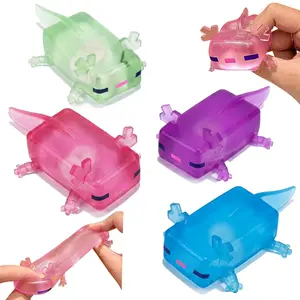 4Pcs Axolotl Squishy ,Stress & Anxieties Relief Tools,Slow Rebounds Squeeze Toys for Kids & Adults,Birthday, Christmas, Office