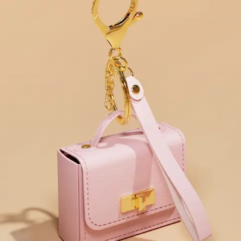 Mini Handbag Shape Bag Charm Pendants – Functional Lipstick Holder Keychain, Luxury Bag Decoration & Bag Chain Charms for Backpack Purse, Purse Accessories Charm