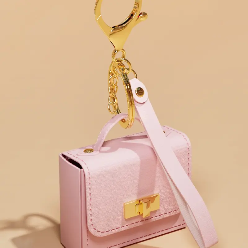 Mini Handbag Shape Bag Charm Pendants – Functional Lipstick Holder Keychain, Luxury Bag Decoration & Bag Chain Charms for Backpack Purse, Purse Accessories Charm