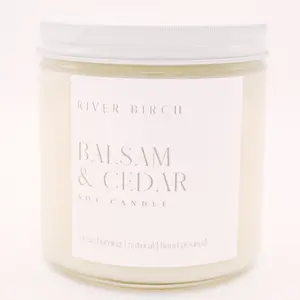 Balsam + Cedar - 16 oz Clear Jar