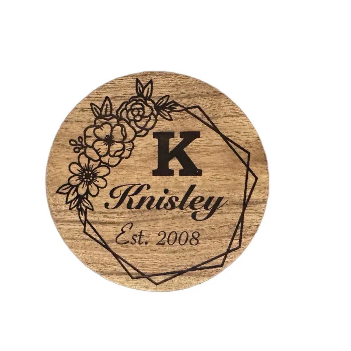 Custom Laser Engraved Coasters for Kitchen Tableware - Set of 4