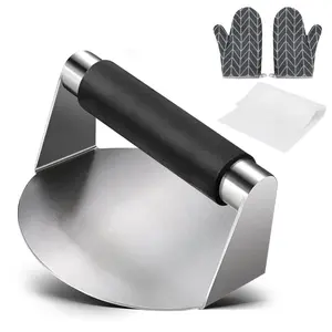 Stainless Steel Smash Burger Press with Anti-Scald Handle  Kitchen Sturdy Kitchen Sturdy Utensils Meat Thick