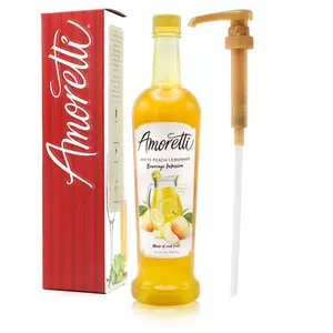 White Peach Lemonade Beverage Infusion - 94 Servings – Real Fruit Drink Mix & Water Enhancer for Cocktails, Tea & More, Preservative-Free