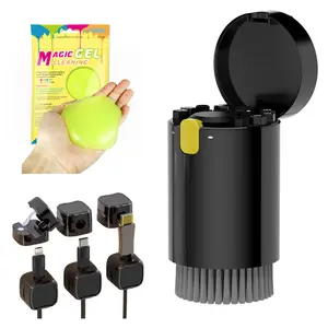 BurnPhoria  | Electronic Cleaning Bundle w 20 - 1 Cleaning Kit, Cleaning Gel and 3 Pack Charging Cable Clips