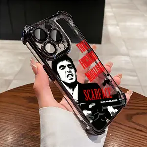 Film Scarface Phone Case for IPhone 16 15 14 13 12 11 Pro Max Plus Luxury Shockproof Protection Clear Armor Cover
