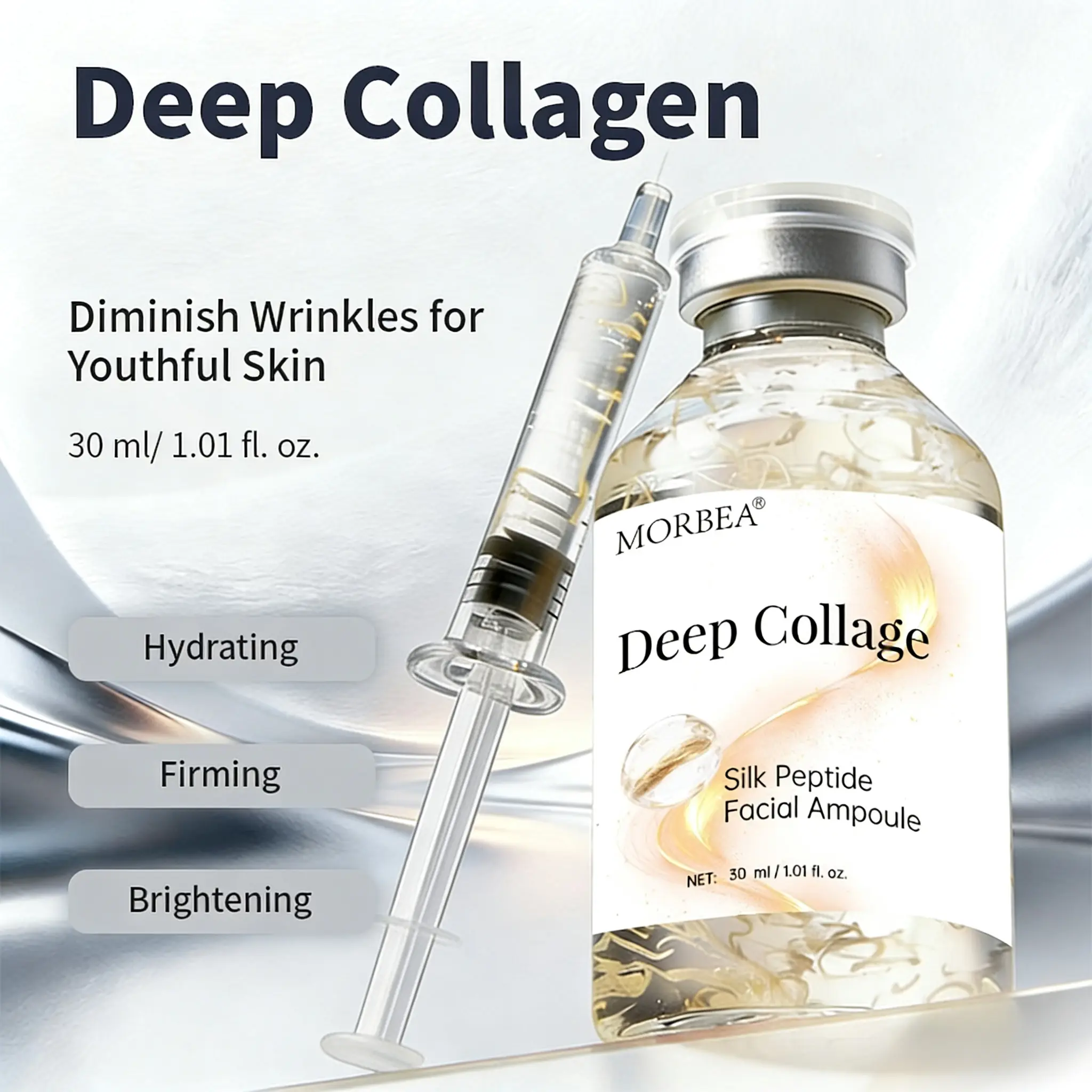 Silk Lifting Peptide Ampoule | Wrinkle Care | Face-Lift at Home serum with Peptides & Deep Collagen | Plumping, Smooth, Anti aging Korean Skincare (30ml) Centella Asiatica Essence Skin Repair