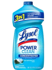 LYSOL Power Clean Multi-Surface Cleaner, 2x Concentrated Pour, Cool Adirondack scent, 28 Fl Oz