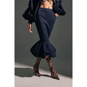 LET'S CHANGE IT UP DENIM MIDI SKIRT
