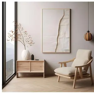 Japandi Wall Art Print - Neutral White Cream Textured Paper Abstract Japanese Artwork - Wabi Sabi - Modern - Japandi Decor