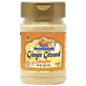 Rani Ginger (Adarak) Powder Ground, Spice 2.5oz (71g) PET Jar ~ All Natural | Vegan | Gluten Friendly | NON-GMO | Indian Origin