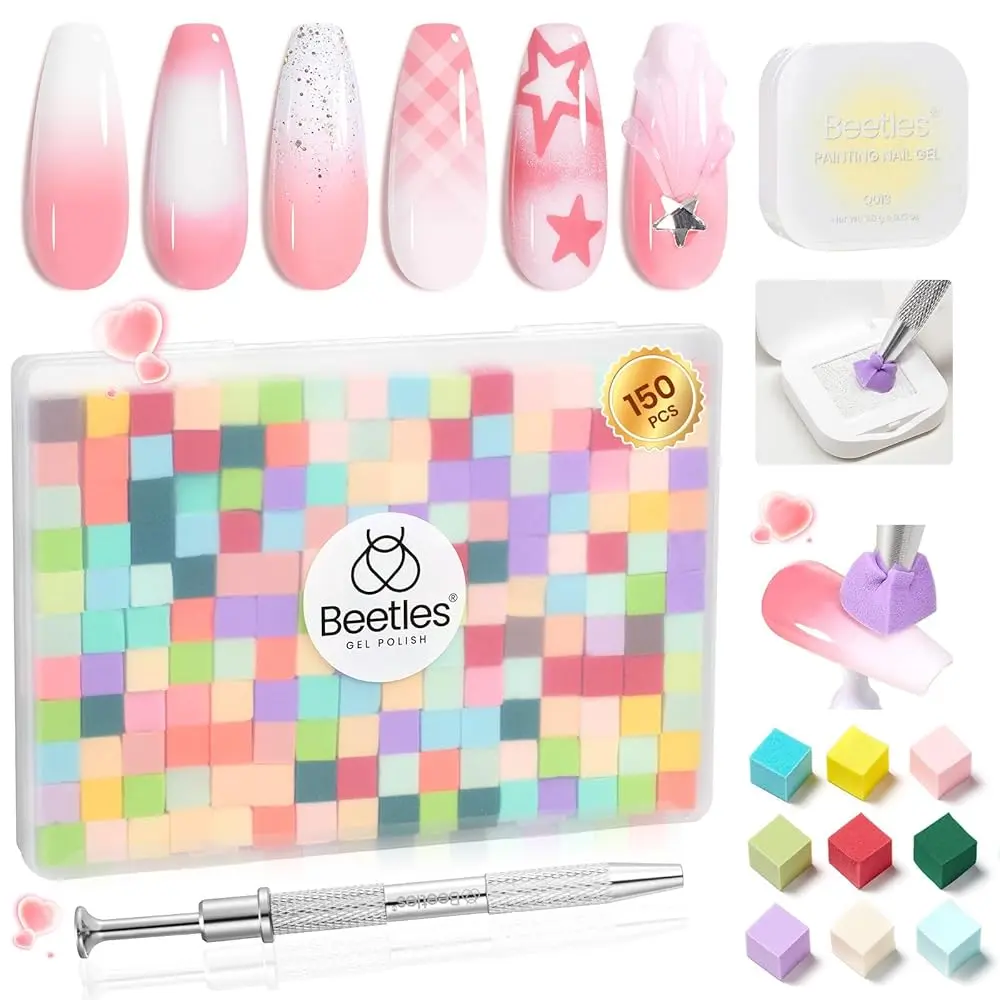 White Painting Gel +Pen +150 Pcs Sponges