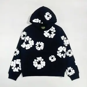 Women's Printed Sweatshirt Spring Top, Suitable for Daily Wear Graphic Hoodie Flower Hoodies Long Sleeve Womenswear