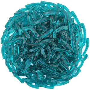 BLUE RASPBERRY GUMMY WORMS 2 POUND BAG