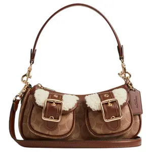 Coach Ashton 25 Logo-Print Shoulder Bag in Coated Canvas and Leather for Men and Women