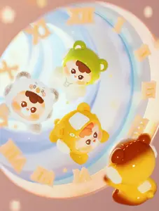 YW[use it]-24hours cuddle series mini blind box figure,beans,cute,pendant