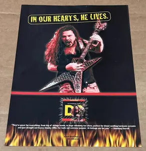 DIMEBAG DARRELL of PANTERA & DAMAGEPLAN - DR Strings - 2008 Print Ad