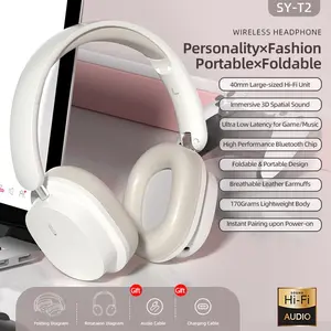 Expandable and Foldable Wireless Over-Ear Headphones with Enc Microphone, Soft Foam Cushions for Ultimate Comfort, Bluetooth-compatible Connectivity for Gaming and Music, Compatible with Phone PC Tablet, Audio, PC Headset