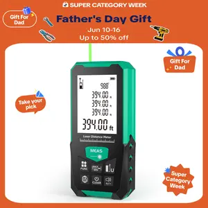 SHEKAR 328ft Digital Laser Measure with Upgrade Electronic Angle Sensor Finder Room Measuring Tool for Distance, Area, Volume, Single/Double Pythagorean Measurement Calibration Function 2 Datum Mode Levels History Record #Summervibes fathersdaygift