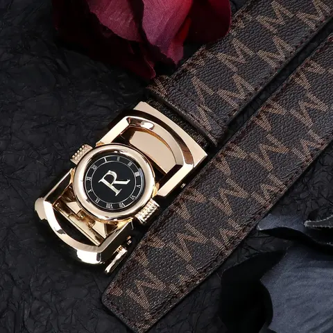 【Black Friday】Men's Business Fashion Letter R Leather Belt, Casual Versatile Waistband for Jeans & Trousers, Exquisite Birthday Gift #GLOBAL PICKS