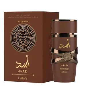 Lattafa Asad Bourbon for Unisex Eau de Parfum Spray, 3.4 Ounce / 100 ml