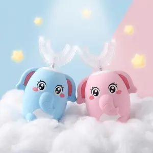 Kids Electric U Shaped Toothbrush Children Rechargeable Sonic Toothbrush Toddler baby toothbrushes Full Mouth 6 Cleaning Modes Oral hygiene，Baby electric Toothbrush,2 - 6 Years, Soft Bristles, BPA Free summervibes