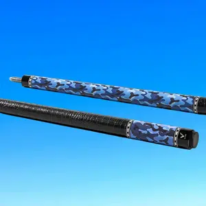 EVO CAMO POOL CUE - NAVY - LEATHER WRAP