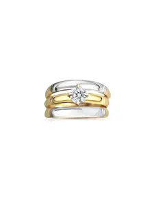 Two Tone Stacked Ring