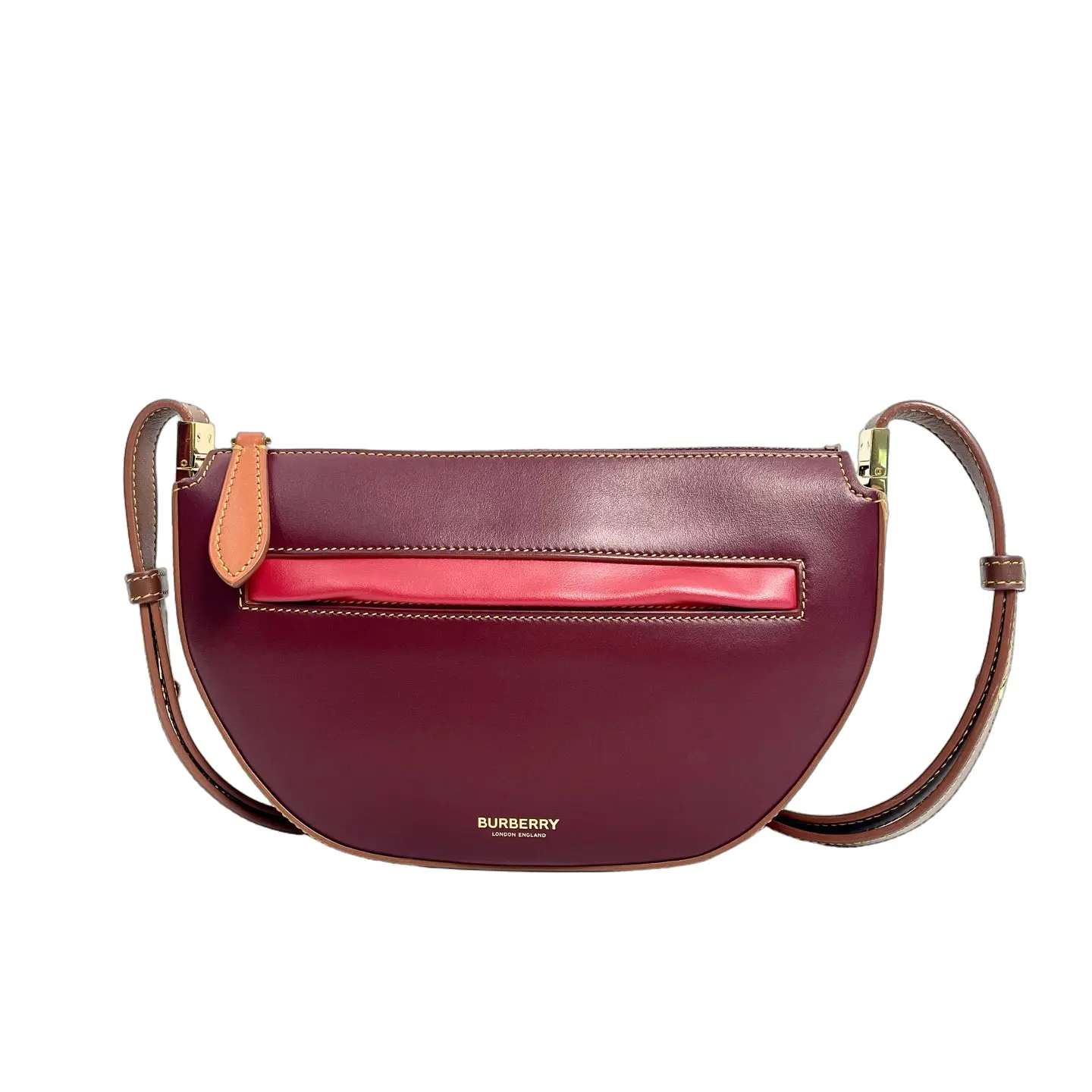 Pre-owned leather Crossbody Bags Burberry Red Shoulder Bag