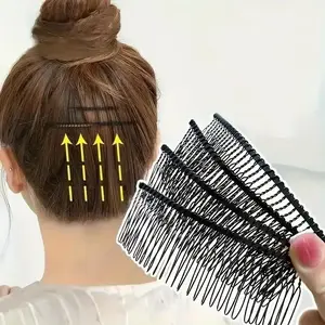 Simple alloy hairpin set, solid color wave design, suitable for teenagers and adults with slip-free rectangular hairpins, for slung sound and high waist