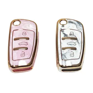 Soft Durable Tpu Car Key Protection Case for Audi A1 A3 Q3 Q7 A6l Tt, Anti-Scratch Key Cover, Stylish & Secure Fit