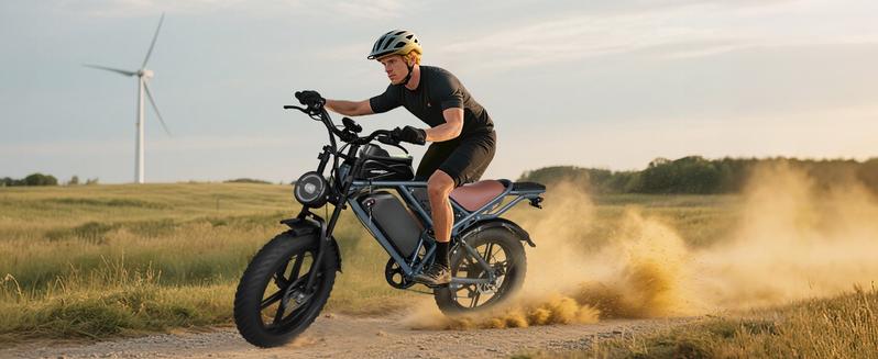 【Christmas Gift&DEEPOWER Ebike】Electric Bike for Adult, 1800W Peak Electric Dirt Bike, 37MPH, 100 Miles, 7 Speed Electric Motorcycle, 48V Removable Battery, 20" Fat Tire Off Road Ebike, All Terrain for Mountain, Sand, Road