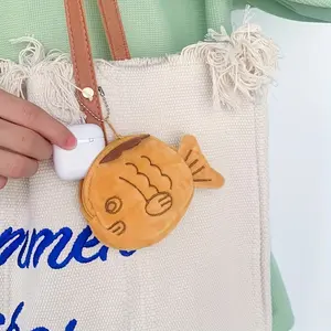 Cute Fish-Shaped Coin Keychain, Multifunctional Women's Wallet, Soft Material Portable Handbag, Washable, Birthday Gift, Backpack Accessory