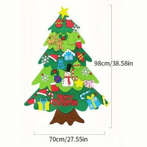 Felt Christmas Tree Interactive Toy for Parents and Children, with Detachable Ornaments, 1 Hanging Set, Children's DIY Craft Wall Decoration (Batteries Not Included) TikTokShopJumpstartSale