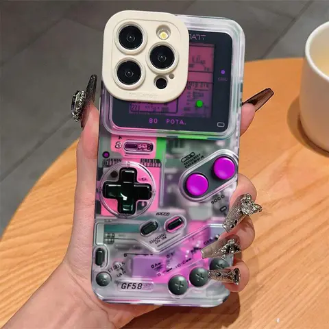 Game Console Pattern Phone Case, Decorative Shockproof Protective Protection Phone Protector Cover, Shockproof Protective Covers, Phone Accessories Compatible with iPhone 6 7 8 X 11 12 13 14 15 Pro Max, Casing, Smartphone, TPU Cellphone Casing